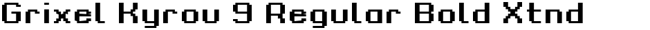 Grixel Kyrou 9 Regular Bold XtndDemo
