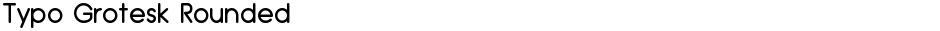 Typo Grotesk RoundedDemo