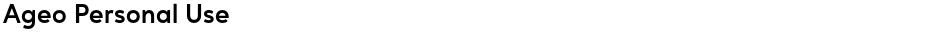 Ageo Personal UseDemo