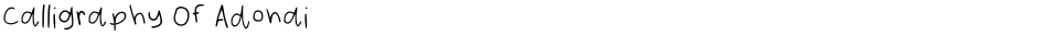 Calligraphy Of AdonaiDemo
