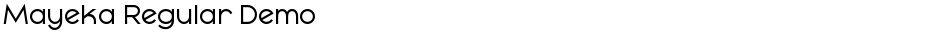 Mayeka Regular DemoDemo