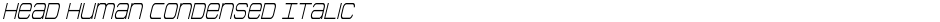 Head Human Condensed ItalicDemo