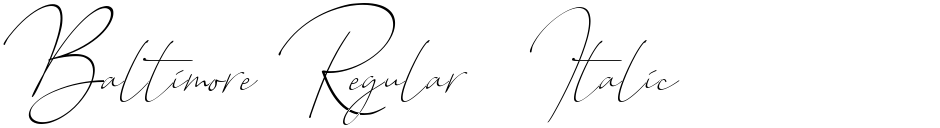 Baltimore Regular - ItalicDemo