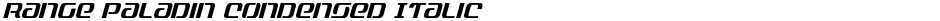 Range Paladin Condensed ItalicDemo