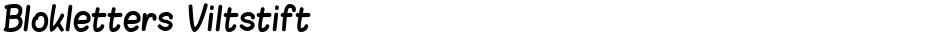 Blokletters ViltstiftDemo