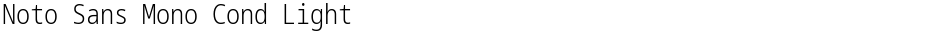 Noto Sans Mono Cond LightDemo