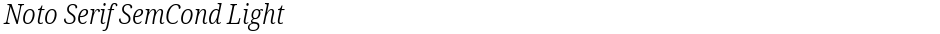 Noto Serif SemCond LightDemo