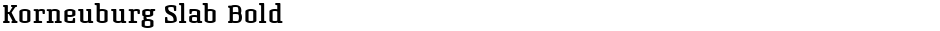 Korneuburg Slab BoldDemo