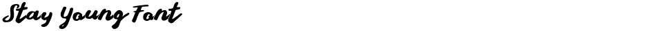 Stay Young FontDemo