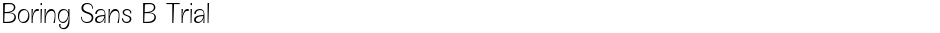 Boring Sans B TrialDemo