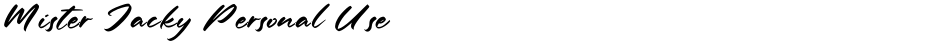 Mister Jacky Personal UseDemo