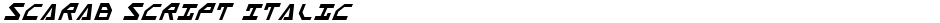 Scarab Script ItalicDemo