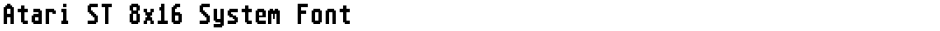 Atari ST 8x16 System FontDemo
