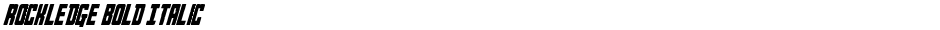 Rockledge Bold ItalicDemo