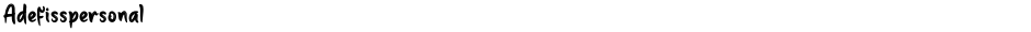AdefisspersonalDemo