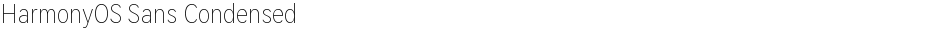 HarmonyOS Sans CondensedDemo