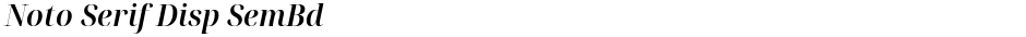 Noto Serif Disp SemBdDemo