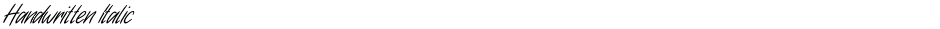Handwritten ItalicDemo