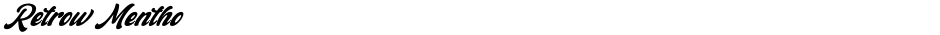Retrow MenthoDemo