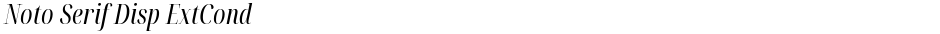 Noto Serif Disp ExtCondDemo