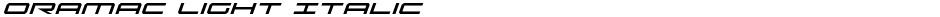 Oramac Light ItalicDemo