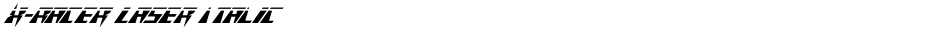 X-Racer Laser ItalicDemo