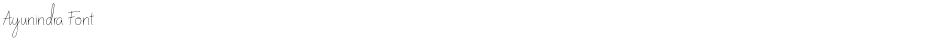 Ayunindra FontDemo