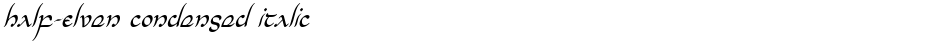 Half-Elven Condensed ItalicDemo