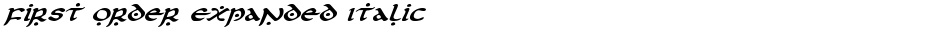First Order Expanded ItalicDemo