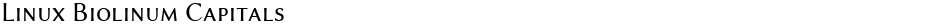 Linux Biolinum CapitalsDemo