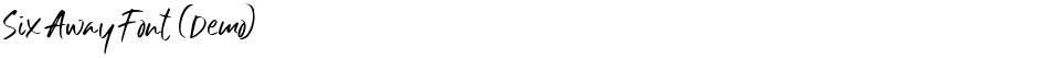 Six Away Font (Demo)Demo