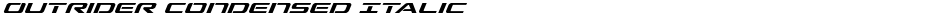 Outrider Condensed ItalicDemo
