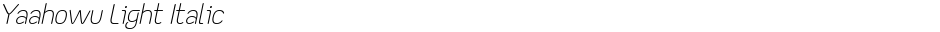 Yaahowu Light ItalicDemo