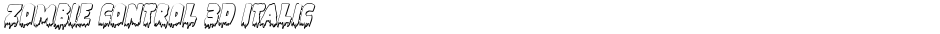 Zombie Control 3D ItalicDemo