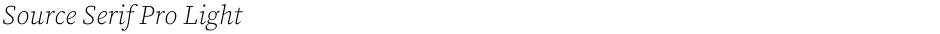 Source Serif Pro LightDemo