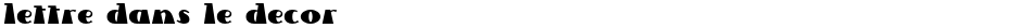 Lettre Dans Le DecorDemo