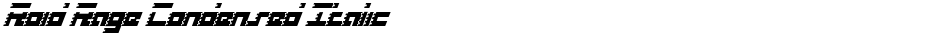 Roid Rage Condensed ItalicDemo