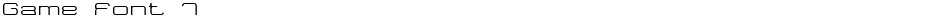 Game Font 7Demo