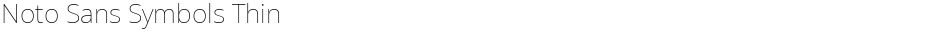Noto Sans Symbols ThinDemo