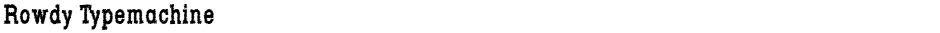 Rowdy TypemachineDemo