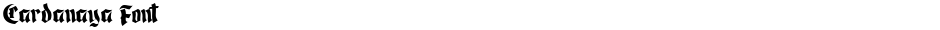 Cardanaya FontDemo