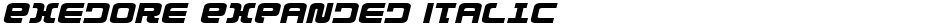 Exedore Expanded ItalicDemo