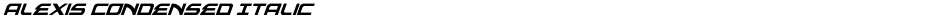 Alexis Condensed ItalicDemo