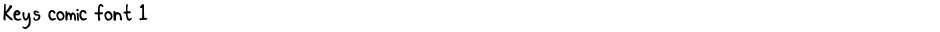 Key's comic font 1Demo