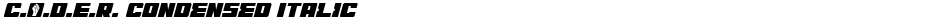 C.O.D.E.R. Condensed ItalicDemo