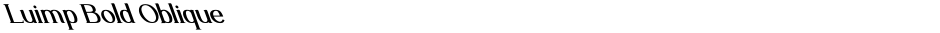 Luimp Bold ObliqueDemo