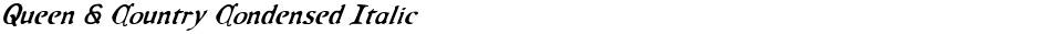 Queen & Country Condensed ItalicDemo