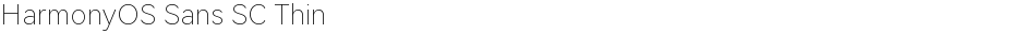 HarmonyOS Sans SC ThinDemo