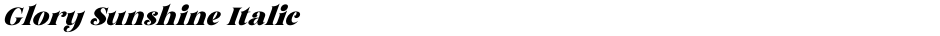 Glory Sunshine ItalicDemo
