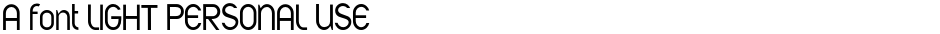 A font LIGHT PERSONAL USEDemo